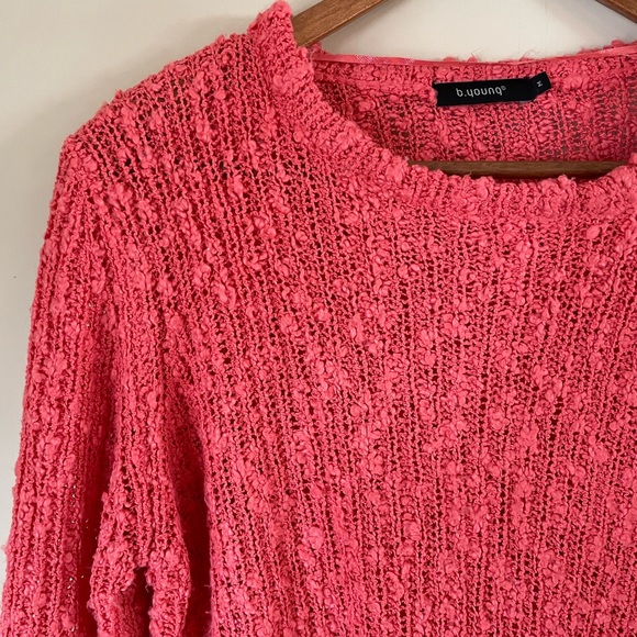 B. Young Aeba Pullover Textured Coral Size Medium - Picture 3 of 8